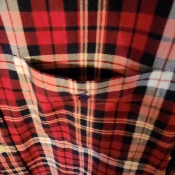 SOLD! $125 Polo Ralph Lauren Classic Fit Plaid Oxford Shirt  - Med - Red & Navy! - Picture 6 of 12